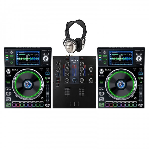 Denon DJ SC5000 Media Players with Mixars CUT MK2 Mixer