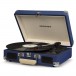 Crosley Cruiser Deluxe Portable Turntable, Blue- Angled