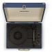 Crosley Cruiser Deluxe Portable Turntable, Blue- Top