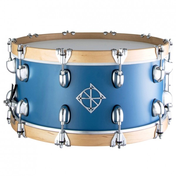 Dixon Drums 14 x 6.5'' Cornerstone Satin Peacock Blue w/Maple Hoops