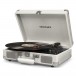 Crosley Cruiser Deluxe Portable Turntable, White Sand- Angled