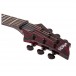 Schecter C-1 Silver Mountain, Blood Moon headstock