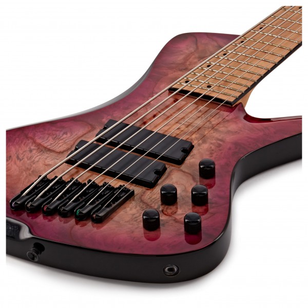 RedSub Coliseum Fanned Fret 6-String Bass, Purple Burl Burst