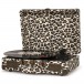 Crosley Cruiser Deluxe Portable Turntable, Leopard- Angled