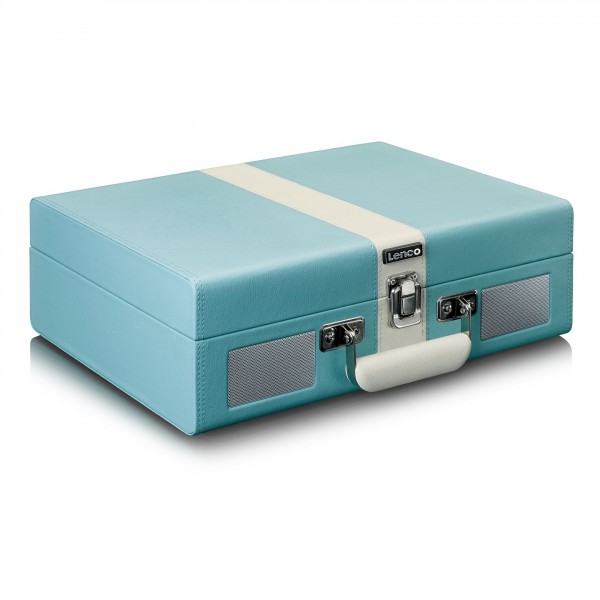 Lenco Suitcase Turntable - Angled Closed