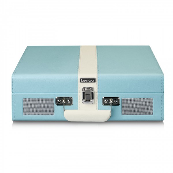 Lenco Bluetooth Turntable, Blue - Front Closed