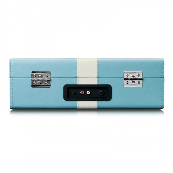 TT-110BUWH Suitcase Turntable, Blue - Rear
