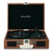 TT-120 Bluetooth Suitcase Turntable, Brown - Front Open