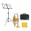 Pack D&eacute;butant avec Cornet d'&Eacute;tude Or Clair par Gear4music + Accessoires