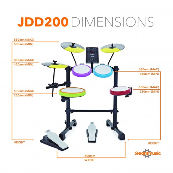 Digital Drums 200 Junior Electronic Drum Kit by Gear4music