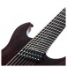 Schecter C-8 MS Silver Mountain, Blood Moon Frets