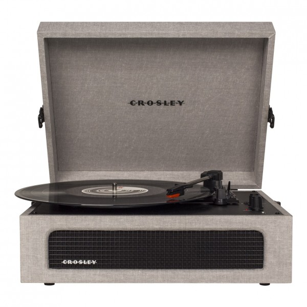 Crosley Voyager Portable Turntable, Grey - Front