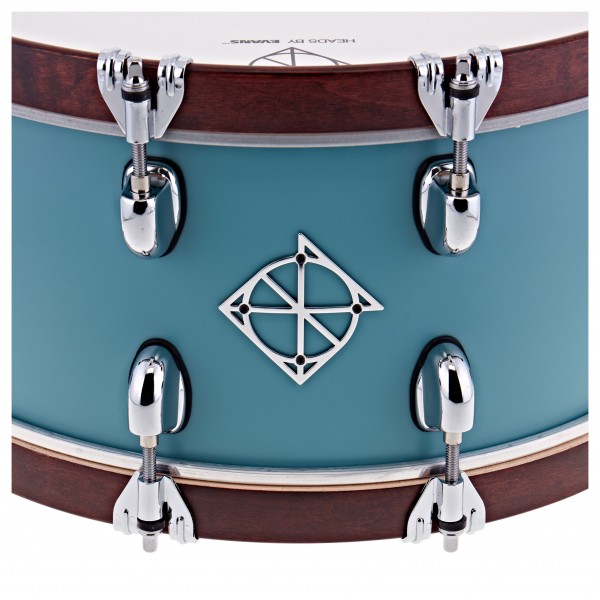 Dixon Drums 14 x 6.5'' Cornerstone Satin Quetzal Blue w/Maple Hoops