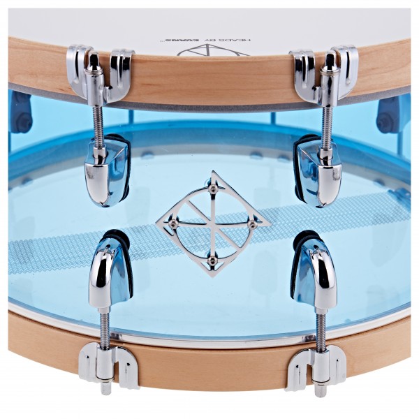 Dixon Drums 14 x 6.5'' Cornerstone Blue Acrylic w/Maple Hoops