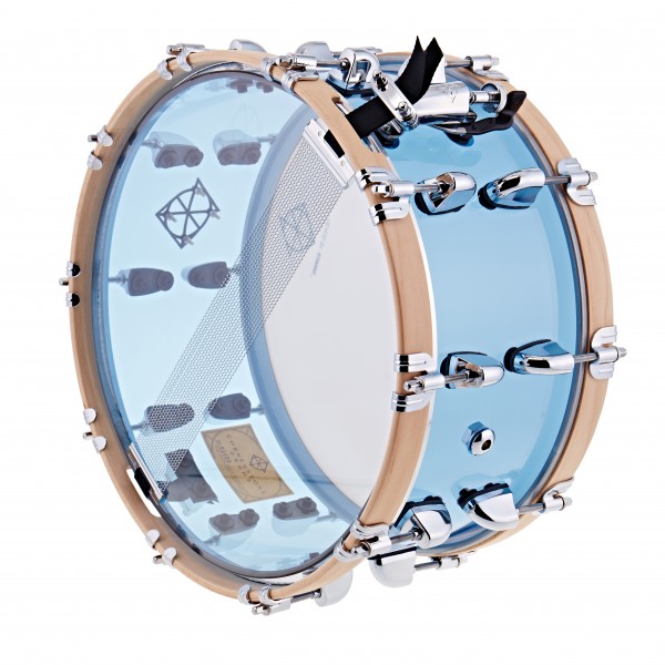 Dixon Drums 14 x 6.5'' Cornerstone Blue Acrylic w/Maple Hoops