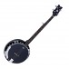 Ortega OBJ250-SBK Raven Series 5 String Banjo, Black
