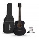 Guitare Acoustique d'Étude par Gear4music + Accessoires, Black