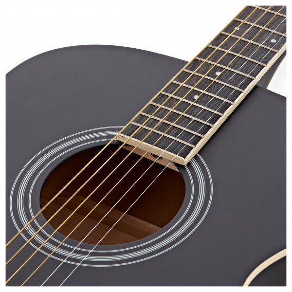 Student Acoustic Guitar by Gear4music + Accessory Pack, Black