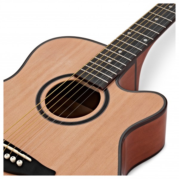 3/4 Single Cutaway Acoustic Travel Guitar by Gear4music