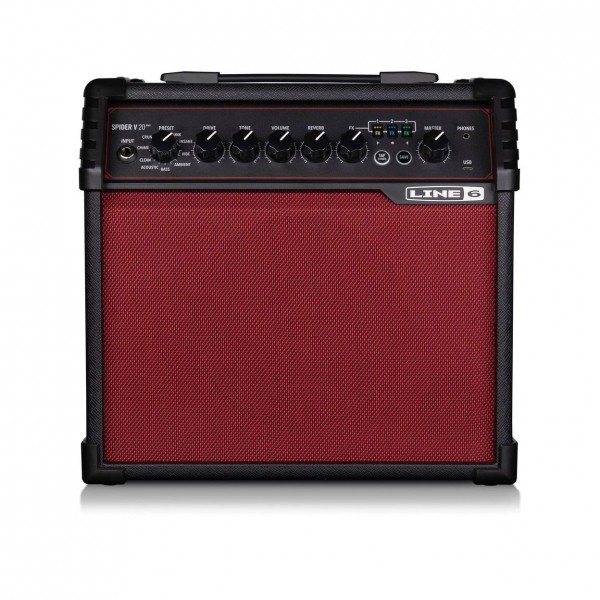 Line 6 Spider V 20 MkII 1x8 Combo, Red