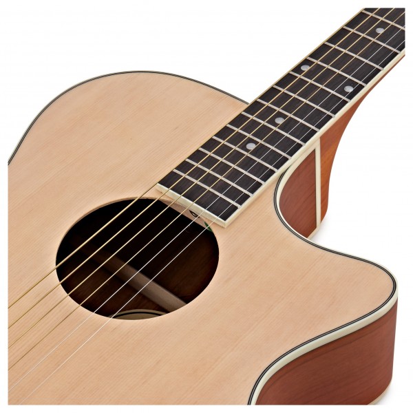 Deluxe Cutaway Folk Guitar Pack by Gear4music, Ovangkol