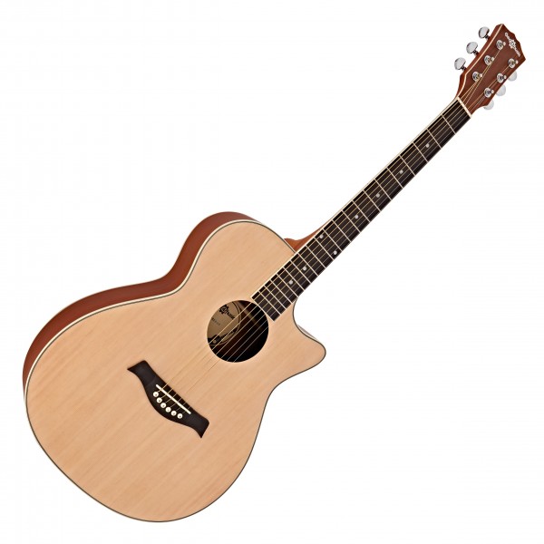 Deluxe Cutaway Folk Guitar Pack by Gear4music, Ovangkol