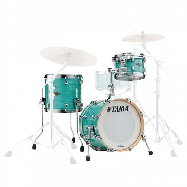 Tama Starclassic 16" Walnut/Birch 3pc Shell Pack, Surf Green Silk