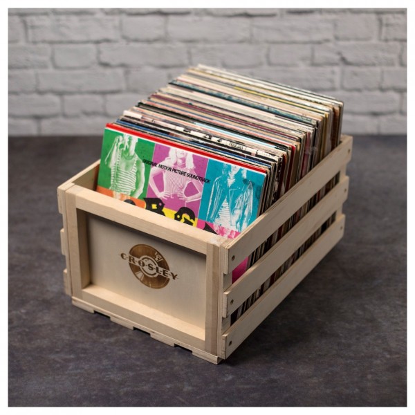 Crosley Record Storage Crate, Natural - In Warehouse