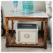 Crosley Record Storage Crate, Natural - Placed Under Table