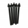 WorldMax 75mm Tension Rods 5 Pack, Black