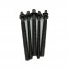 WorldMax 65mm Tension Rods 5 Pack, Black