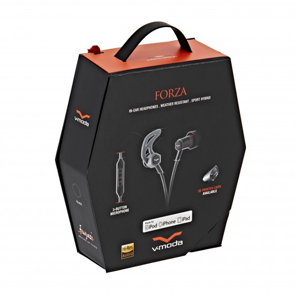 V-Moda Forza In-Ear Headphones, Black (iOS)