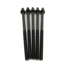 WorldMax 90mm Tension Rods 5 Pack, Black