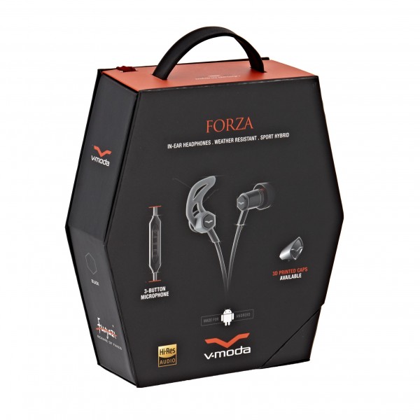 V-Moda Forza In-Ear Headphones, Black (Android)