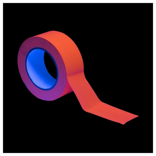Eurolite 50mm x 25m Neon Orange Gaffa Tape - In the Dark