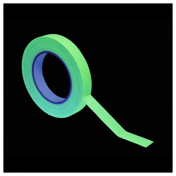 Eurolite 19mm x 25m Neon Yellow Gaffa Tape - In the Dark 