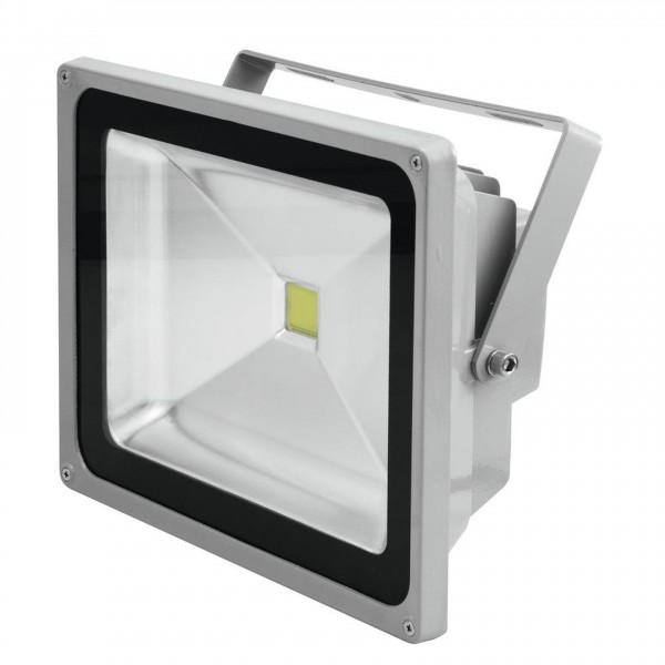 Eurolite FL-50 IP54 50W LED COB Floodlight, 6400K- Angled
