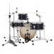 WHD Elite Compact Drum Kit, Trans Black Complete Pack