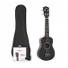 Ukulele + Accessori di Gear4music, Nero
