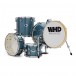 WHD Genesis Compact Drum Kit, Blue Sparkle Quiet Pack