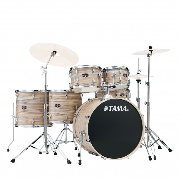 Tama Imperialstar 22" 6pc Drum Kit, Natural Zebrawood