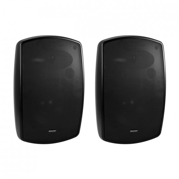 Omnitronic OD-8 8" Wall Mount Weatherproof Speaker, Black, Pair - Front