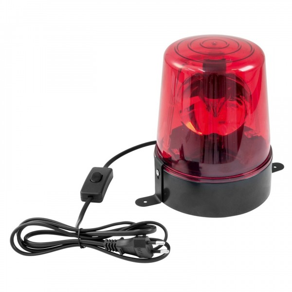 Eurolite DE-1 LED Police Light Beacon, Red- with Cable