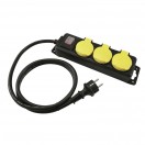 Eurolite IP44 3 Gang Extension Lead, 1.5m