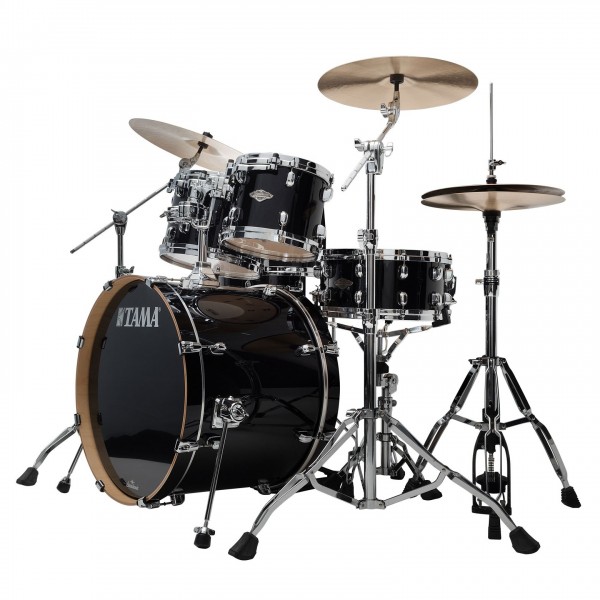 Tama Starclassic Performer 22" 4pc Shell Pack, Piano Black - Angled