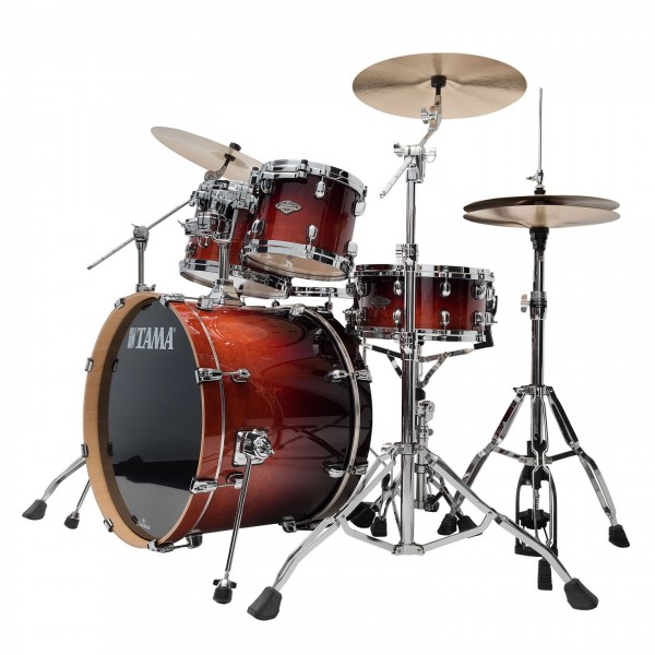 Tama Starclassic Performer 22" 4pc Shell Pack, Dark Cherry Fade - Angled