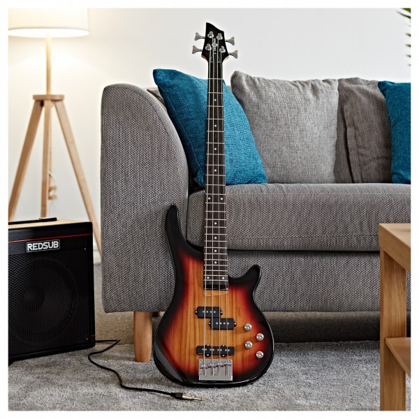 Chicago Bass Guitar + 15W Amp Pack, Sunburst