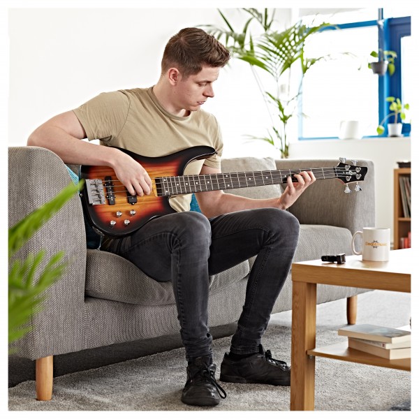 Chicago Bass Guitar + 15W Amp Pack, Sunburst