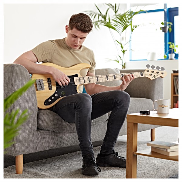 LA II Bass Guitar by Gear4music, Natural