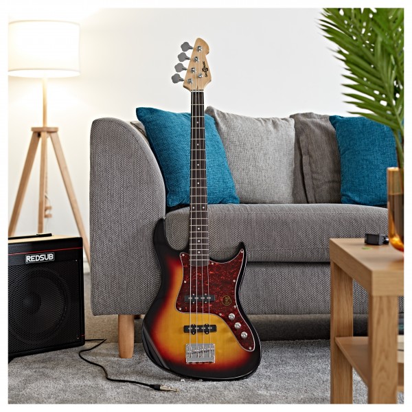 LA II Bass Guitar by Gear4music, Sunburst